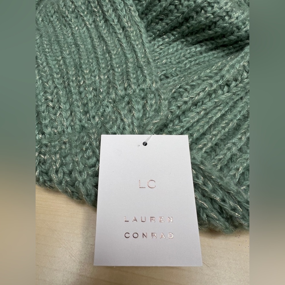 LC Lauren Conrad Women's Soft Green Scarf
